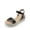 BLACK-1, variant on Women's Open Toe Ankle Strap Espadrille Flatform Platform Wedge Sandals