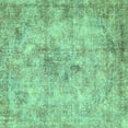 thumbnail image 1 of Ahgly Company Machine Washable Indoor Square Persian Turquoise Blue Traditional Area Rugs, 3' Square, 1 of 4