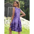 thumbnail image 6 of Casual Sleeveless Sun Dress with Pockets for Women, CRAYNER T Shirt Dresses Loose Flowy Summer Tank Top Cover ups Knee Length , S, 6 of 9