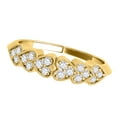thumbnail image 3 of Aonejewelry 0.07 Ctw. Classy Heart Shaped Diamond Wedding Band In 10K Yellow Gold, 3 of 4