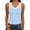 *Light Blue, variant on ClodeEU Women's V Neck Sleevelsee Tank Top ,Summer Casual Going Out Workout Basic Tops Army Green,Womens Plus S