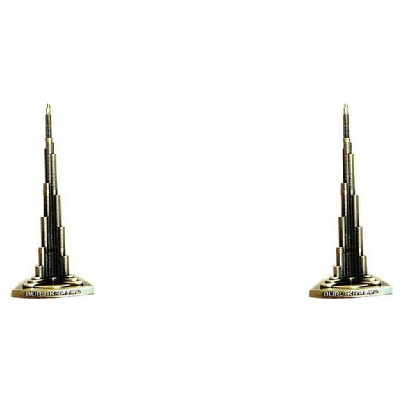 relayinert Plus Récent Burj Khalifa Dubai Plus Haut Bâtiment du Monde Architecture Modèle Décoration 13/18cm 5*12cm 2Ensemble