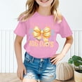 thumbnail image 2 of oqasdz Girls 100 Days of School Shirt Graphic Short Sleeve Back To School Top Tee Adorable Round Neck Shirt Breathable Cozy Casual Outdoor, 2 of 4
