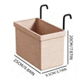 thumbnail image 3 of Hanging Laundry Basket Fabric Hamper Foldable Clothes Organizer with Metal Hook Wall Mounted Storage Basket for Bathroom Dorm Laundry Room Dirty Clothes Towel Household Organization, 3 of 7