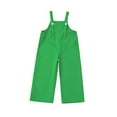 thumbnail image 6 of AHTJRT Girl's Boy's Overalls Casual Adjustable Strap Sleeveless Rompers with Pockets Loose Fit Jumpsuits Casual Bib Overalls Green 12-13 Years, 6 of 8