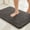 Dark Grey, variant on BULULOM Classic Collection Solid Color Minimalist Gray Microfiber Bath Rugs, 16" x 24", Non-Slip Backing