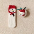 thumbnail image 2 of LSLJS Christmas Decorations Winter Coral Plush Loop Socks Women's Christmas Half Plush Home Socks Christmas Ornaments Christmas Gifts Clearance, 2 of 2