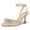 Gold, variant on Pennysue Women's Heels Rhinestone Bow Black Pumps Ankle Strap Pointed Toe Wedding Party Shoes Size 10