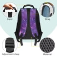 thumbnail image 4 of Yuyamidu Galaxy Wolf Backpack for Boys Kids Backpack with Lunch Box Water Bottle Carrier Pencil Case 4 in 1 Set 17" Bookbag with Compartments Lightweight School Bag with Front Pocket, Purple, 4 of 8