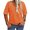 Orange, variant on Solid Color Women Plus Size V-neck Casual Shirt Short Sleeved Simple Tee Tops