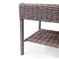 thumbnail image 5 of Wicker Side Table Outdoor Patio Double Layer Coffee Table Square Rattan End Table Storage Shelf Furniture,22"Hx20"Wx20"D, 5 of 5