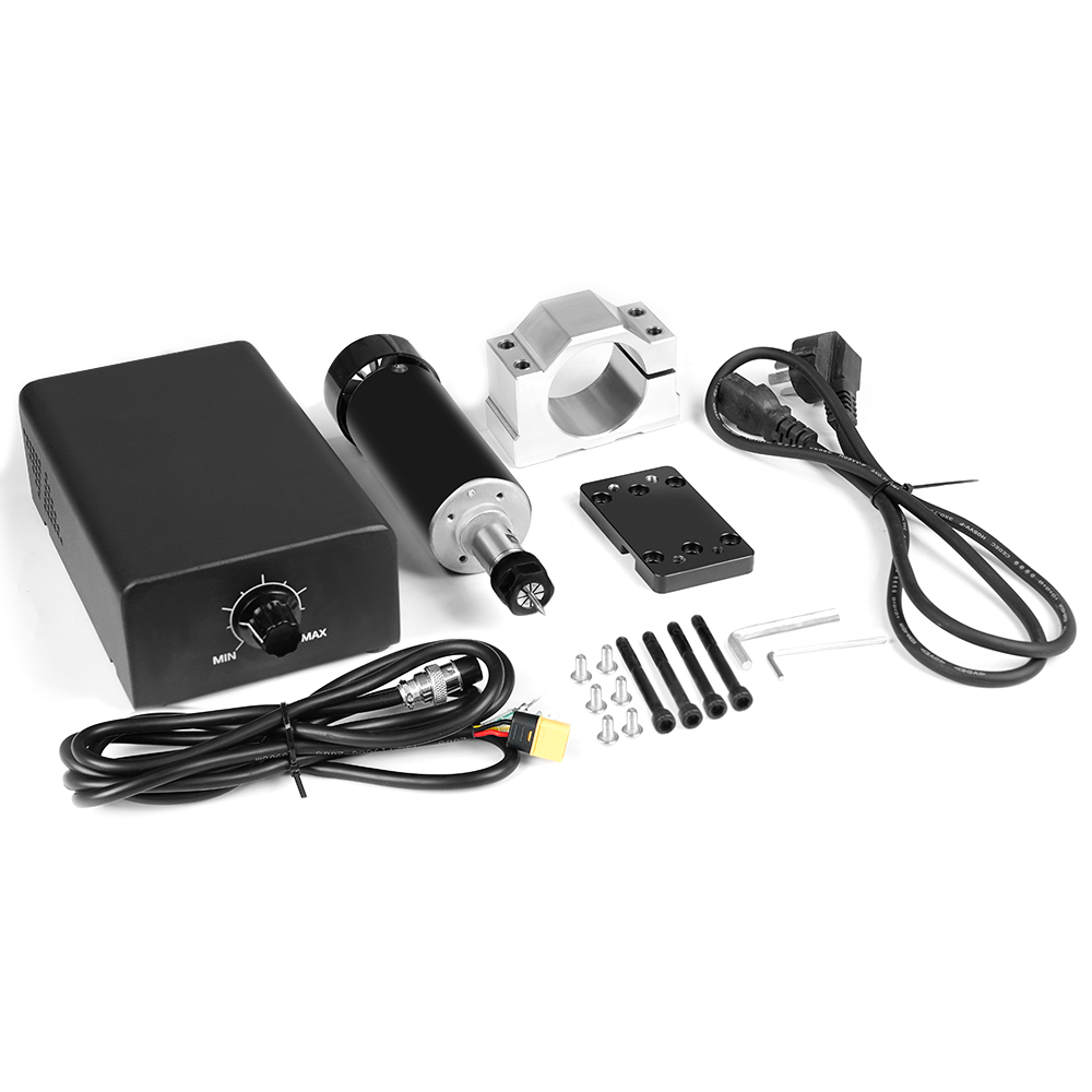 Kit Motore Mandrino 500W ER11 Raffreddato Ad Aria, Per Fresatura CNC, Intaglio Legno, PCB, Con Controller 220V