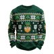 thumbnail image 2 of Ceisia Men's Relaxed Fit Long Sleeve St. Patrick's Day Leprechaun Waffle Knit Sweatshirt Green XXL Gifts, 2 of 3