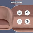 thumbnail image 5 of YYAo Armchair,Modern Accent Chair,Single Sofa Lounge,360 Degree Swivel Makeup Stool Accent Chair with Round Back and Metal Base-Pink, 5 of 8