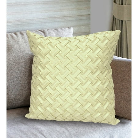 Home Collection Lattice Decorative Throw Pillow Ivory