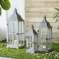 thumbnail image 2 of A&B Home Window Scape Lanterns - Gray - Set of Three-Color:Gray,Style:Classic Vintage, 2 of 6