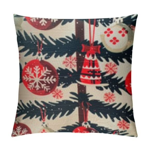 Qinduosi Christmas Throw Pillow Covers of , Farmhouse Christmas Decor for Home Red Black Buffalo Plaids Tree Deer Rustic Truck Xmas Pillow Case Winter Holiday Cushion Case for Couch White