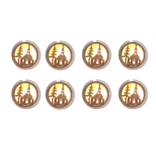 Qocolhg Christmas Decorations LED Lights String, LED Christmas Tree Hanging Light Tree House Pattern Light Strings, for Indoor Outdoor Home Patio Porch Wedding Party Decoration, Battery Powered