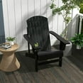 thumbnail image 4 of Spaco Oversized Adirondack Chair, Outdoor Porch Seating, Classic Log Lounge with Built-in Cupholder for Outdoor, Black, 4 of 11