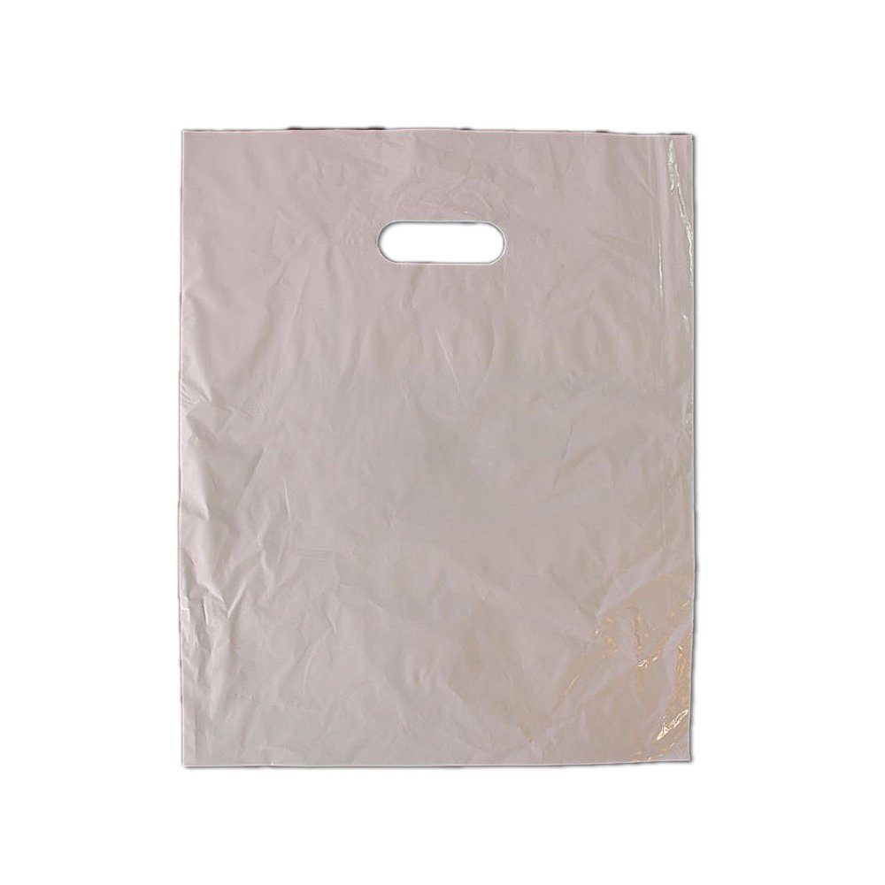 12" x 15" Grey Plastic Merchandise Bags Retail Shopping Bags (100 Pack