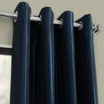 thumbnail image 2 of Navy Blue Grommet Blackout Faux Silk Taffeta Curtain (1 Panel), Navy Blue, 50W X 108L, 2 of 6