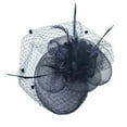 thumbnail image 4 of Flowers Headdress Mesh Yarn Fascinator Hairpin Hair Pins Bridal Headwear Hat Hairpin BLACK, 4 of 8