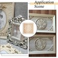 thumbnail image 5 of 8Pcs Square with Flower Furniture Applique 2.36"x2.36" Wood Carved Appliques Onlays Unpainted Decorative Corner Carving Decals Center Flower Long Applique DIY, 5 of 9