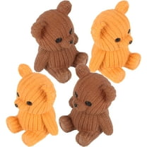 WHAMVOX 4pcs Mini Bear Figurines Cute Bears Statues Desktop Ornaments Car Interior Decoration