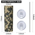thumbnail image 3 of Camouflage 20 Oz Stainless Steel Skinny Tumbler – Vacuum Insulated Slim Travel Cup with Lid & Stainless Steel Straw, 360° Full Wrap Printed Tumbler for Home, Office & Outdoor Use, 3 of 6