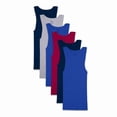 thumbnail image 2 of Fruit of the Loom Men's 100% Cotton A-Shirts Tank Tops Undershirts Assorted Solids,5 Pack,Large 42" - 44" Chest, 2 of 5