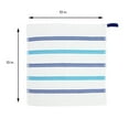 thumbnail image 2 of Arkwright Premier Kitchen Dishcloths (12 Pack), 100% Cotton, 13x13 in., White with Blue & Navy Stripes, 2 of 5
