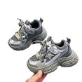 thumbnail image 4 of Kids Sneakers, Kids Running Shoes, Basketball Shoes, Boys Tennis Shoes, Kids Fashion Chunky Sneakers for Girls Trendy Mesh Sport Shoes Toddler Sneakers for Walking Running, Black US-5C/EU-21, 4 of 5
