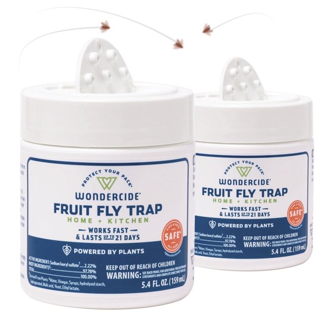 Fruit Fly Trap Wondercide, 160 ml, paquete de 2 unidades, apta para mascotas