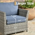 thumbnail image 5 of XIZZI Patio Furniture Sets 10 Pieces with Outdoor Wicker Swivel Rocking Chairs Coffee Table and Fire Pit,Bright Blue, 5 of 12