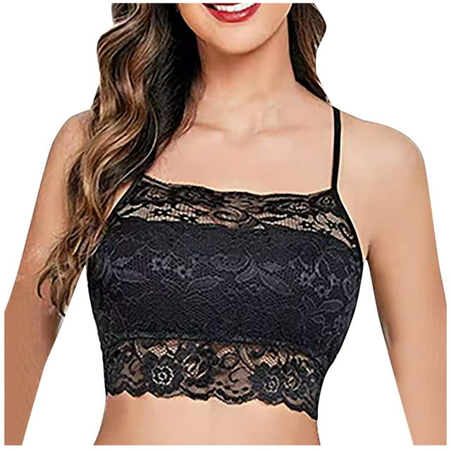 Bras for Women, Womens Solid Lace Wrapped Chest And Backless-thin Bra With Padding Breathable Underwear Daily Bra