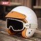 thumbnail image 3 of Casco de motocicleta retro más nuevo de 2024, gafas de protección contra el viento, casco abierto, casco de scooter, casco de moto, cascos de motocicleta vintage, 3 of 5
