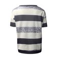 thumbnail image 4 of T-Shirt à Manches Courtes à Rayures Léopard avec Fermeture Éclair pour Femmes, 4 of 5