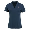 thumbnail image 2 of Women's Cutter & Buck Heather Navy Philadelphia Phillies Forge Stretch Blade DryTec V-Neck Polo, 2 of 3