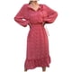 thumbnail image 1 of Vestido de mujer primavera/verano con cordones y cuello en V floral vestido suelto falda oscilante Wmkox8yi  FGJ1651, 1 of 6