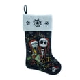 thumbnail image 1 of The Nightmare Before Christmas 20 inch Christmas Stocking, Jack & Sally, Velvet, by Ruz, 1 of 4