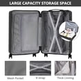 thumbnail image 5 of BEJOLO 20in-24in-28in 3 Piece Luggage Sets, ABS+PC Hard Shell Suitcases with TSA Lock & Spinner Wheels, Black, 5 of 6
