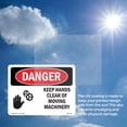 thumbnail image 6 of Keep Hands Clear Of Moving Machinery OSHA Danger Rigid Plastic Sign 10 Inch x 7 Inch - 5 Pack, 6 of 8