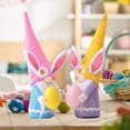 thumbnail image 5 of SWETRACE 3Pcs Easter Bunny Gnomes Assorted Color Plush Home Decor 13.36X4.32X3.14in, 5 of 8