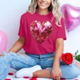 thumbnail image 6 of Kinrui Valentine Shirts for Women Short Sleeve Tshirt Valentines Gifts Cute Love Heart Valentines Gifts Tops, 6 of 6