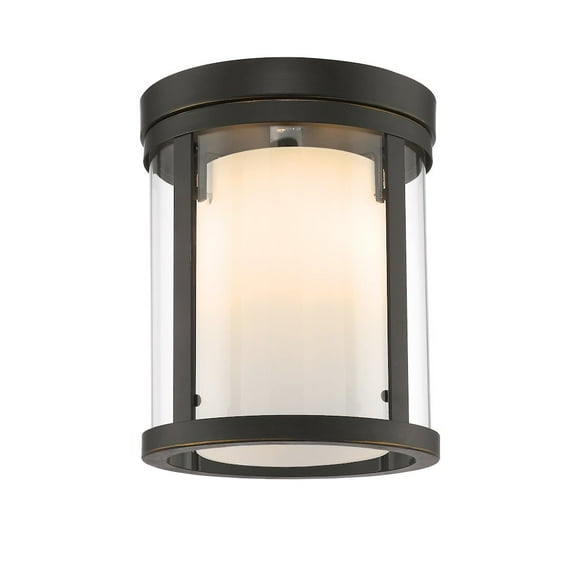 Z-Lite Willow 3 Light Flush Mount in Olde Bronze
