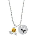 thumbnail image 1 of Delight Jewelry Silvertone Enamel Softball ''Rocks'' Silvertone Script Initial Disc - H - Charm Necklace, 20"+3", 1 of 4