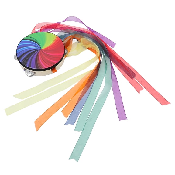 Supvox Tambourine Multi Colored for Musical Instrument Festivals and Decorations Safe