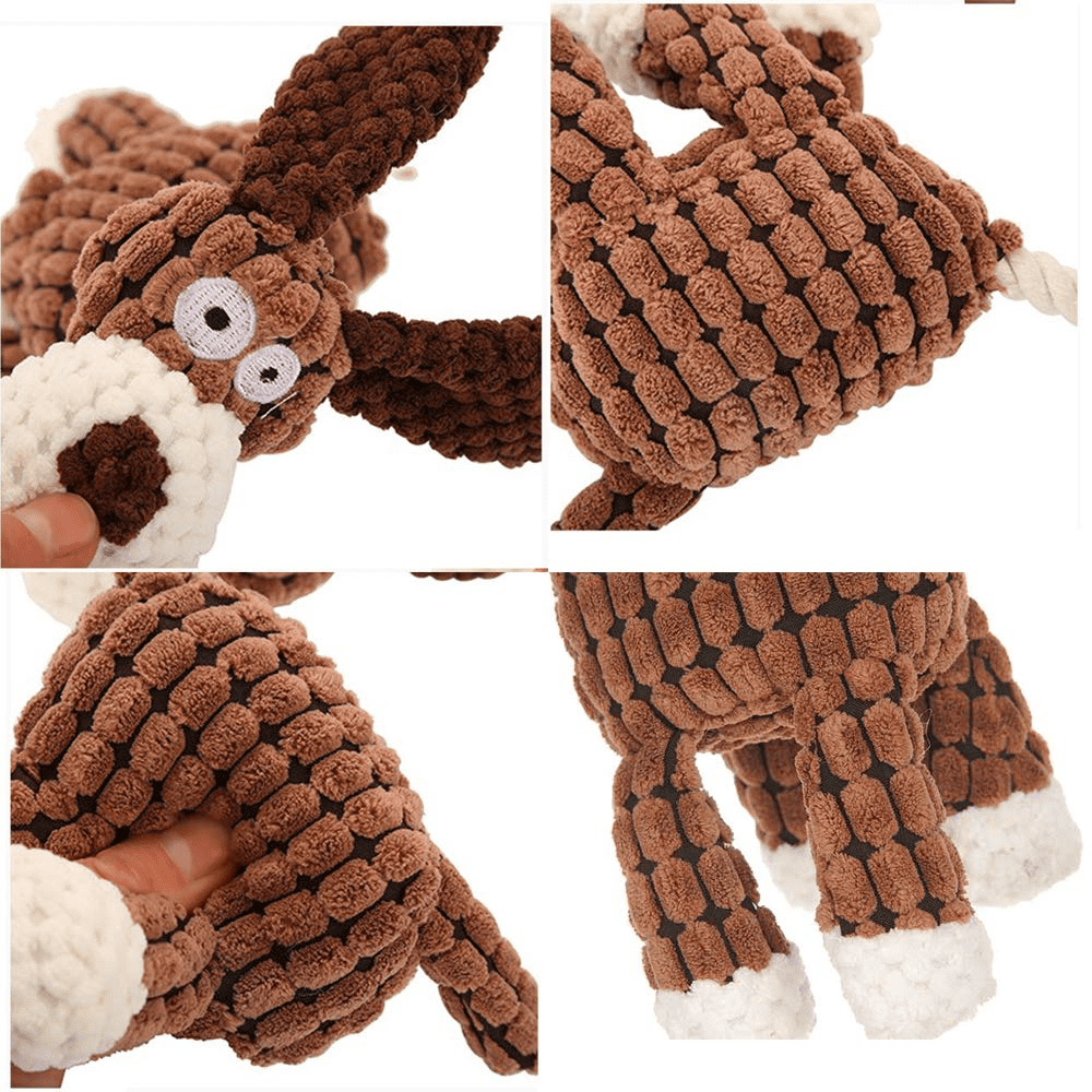 Squeaky Dog Toys Small Dog Toys, 3 Pack Puppy Toys Stuffed Animal Dog Toys, Puppy Chew Toys with Squeaker, Donkey Stuffed Dog Toys for Puppies, Plush Dog Toy Pack, Dog Toys for Medium Dogs