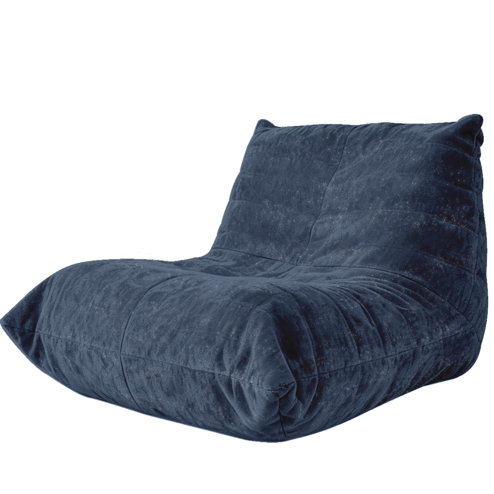 Leumius Bean Bag Chair,L-Shaped Memory Foam Bean Bag Sofa for Adults,Beanbags Lazy Sofa for Bedroom, Living Room, Office and Home,Blue