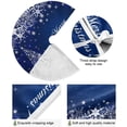 thumbnail image 3 of SKYSONIC Christmas Tree Skirt Blue Snowflakes Christmas Tree Skirt for Xmas Holiday Party Home Decoration 36 Inch, 3 of 6